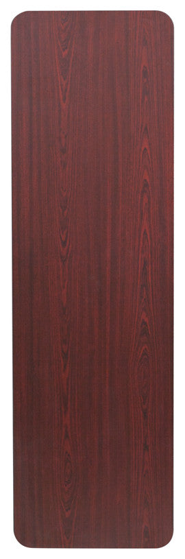 18"x60" Rectangular High Pressure Mahogany Laminate Folding Training Table