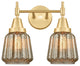 Innovations 447-2W-SG-G146 2-Light Bath Vanity Light, Satin Gold