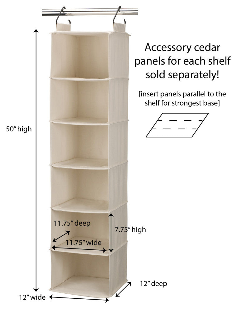 Cedarline 6-Shelf Hanging Closet Organizer