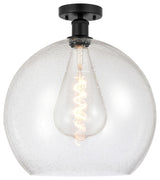 Innovations 616-1F-BK-G124-14 1 Light Semi-Flush Mount, Matte Black