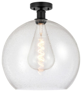 Innovations 616-1F-BK-G124-14 1 Light Semi-Flush Mount, Matte Black