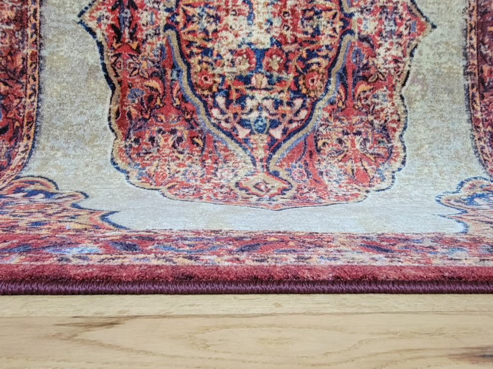 Jules + Cole Camilla Premium Area Rug | Traditional/Persian/Boho, Red, Indoor, Fall Harvest, 8'x11' Rectangle