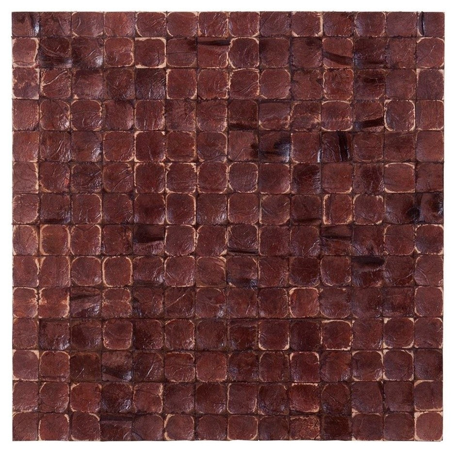 East at Main Brown Luster Coconut Shell Wall Tile