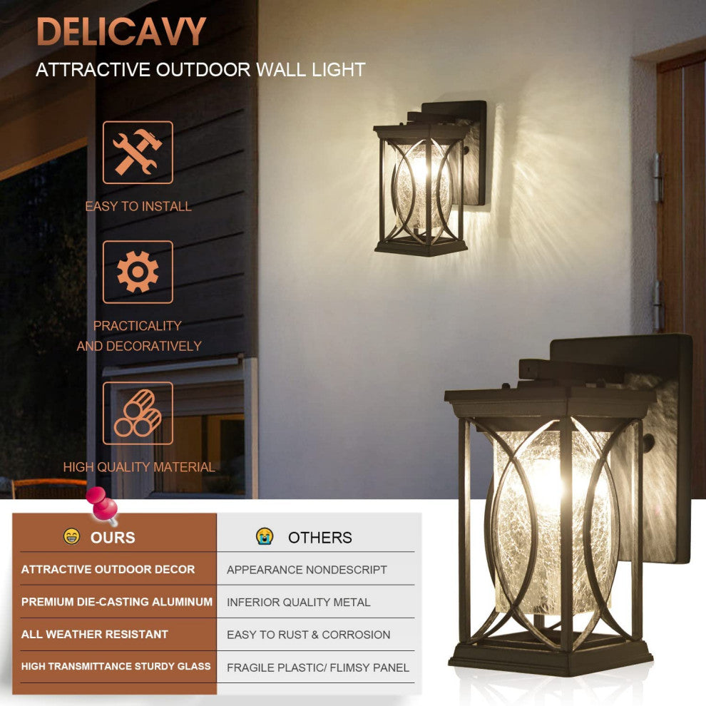 Industrial Outdoor Wall Light Fixture Aluminum Exterior Wall Lamp