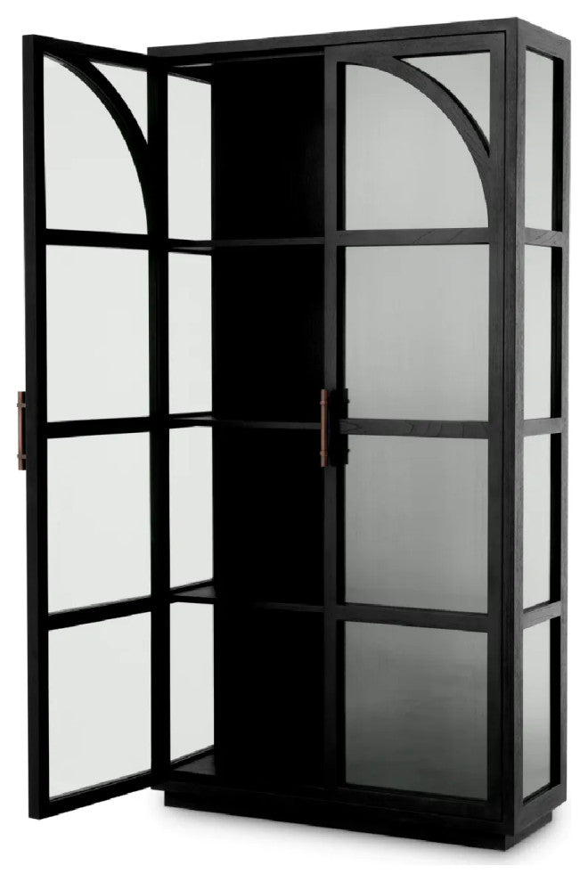 Black Framed Glass Cabinet, Eichholtz San Bernardino