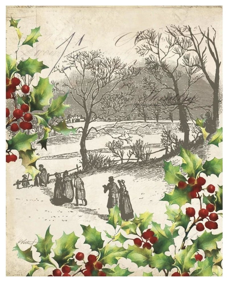 "Vintage Holiday I" Digital Paper Print by Katie Pertiet, 18"x22"