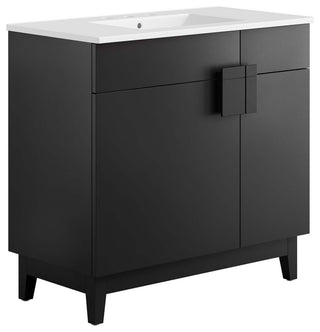 Miles 36" Bathroom Vanity - White Black