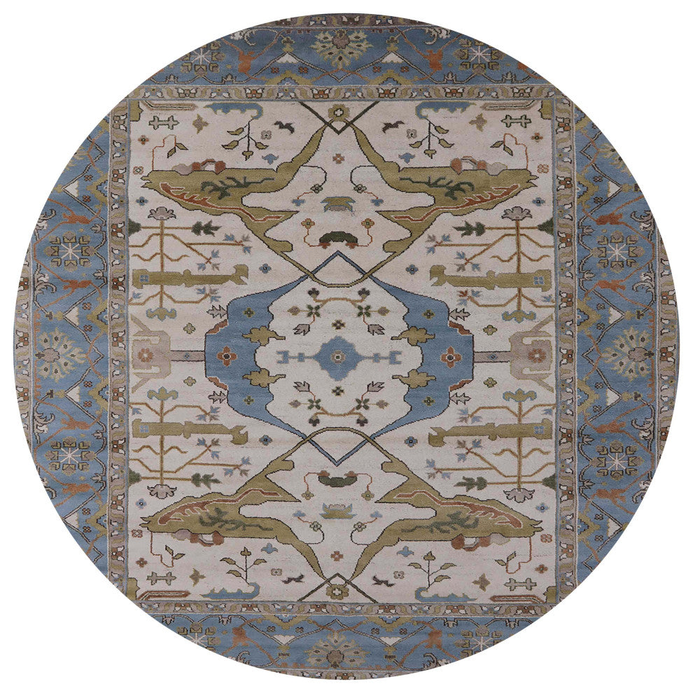 Ahgly Company Indoor Round Mid-Century Modern Area Rugs, 7' Round