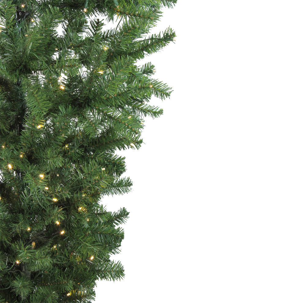 Upside Down Spruce Christmas Tree, Warm White LED Lights, 7.5'x60"