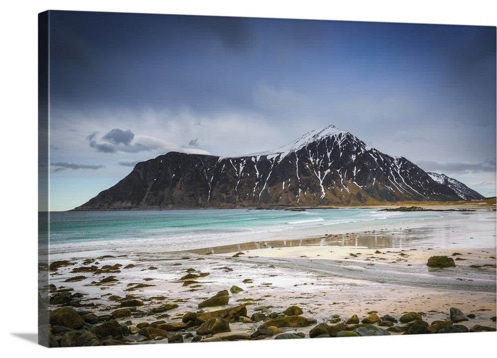 "Flakstad Beach Lofoten" Wrapped Canvas Art Print, 48"x32"x1.5"