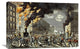 "The Life of a Fireman" Stretched Canvas Giclee by Currier and Ives, 30"x20"