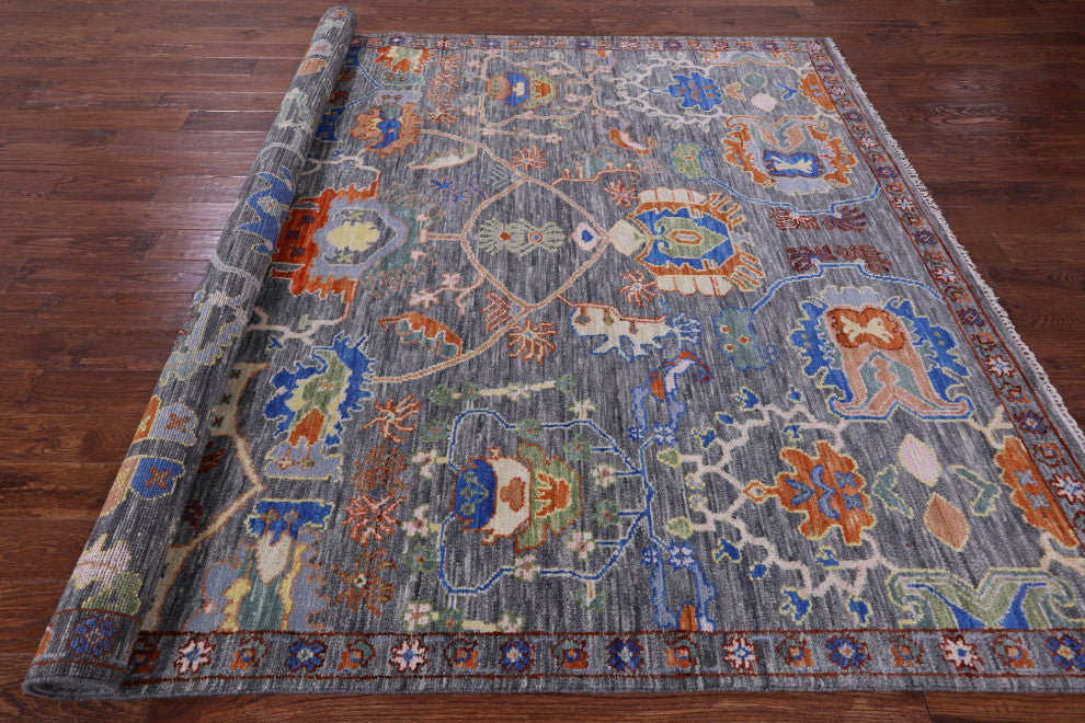 8' 0" X 10' 1" Turkish Oushak Hand-Knotted Wool Rug - Q13621