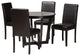 Brinslee Dark Brown Faux Leather 5-Piece Dining Set