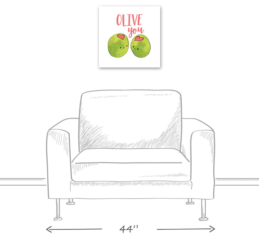 Olive You 16x16 Canvas Wall Art
