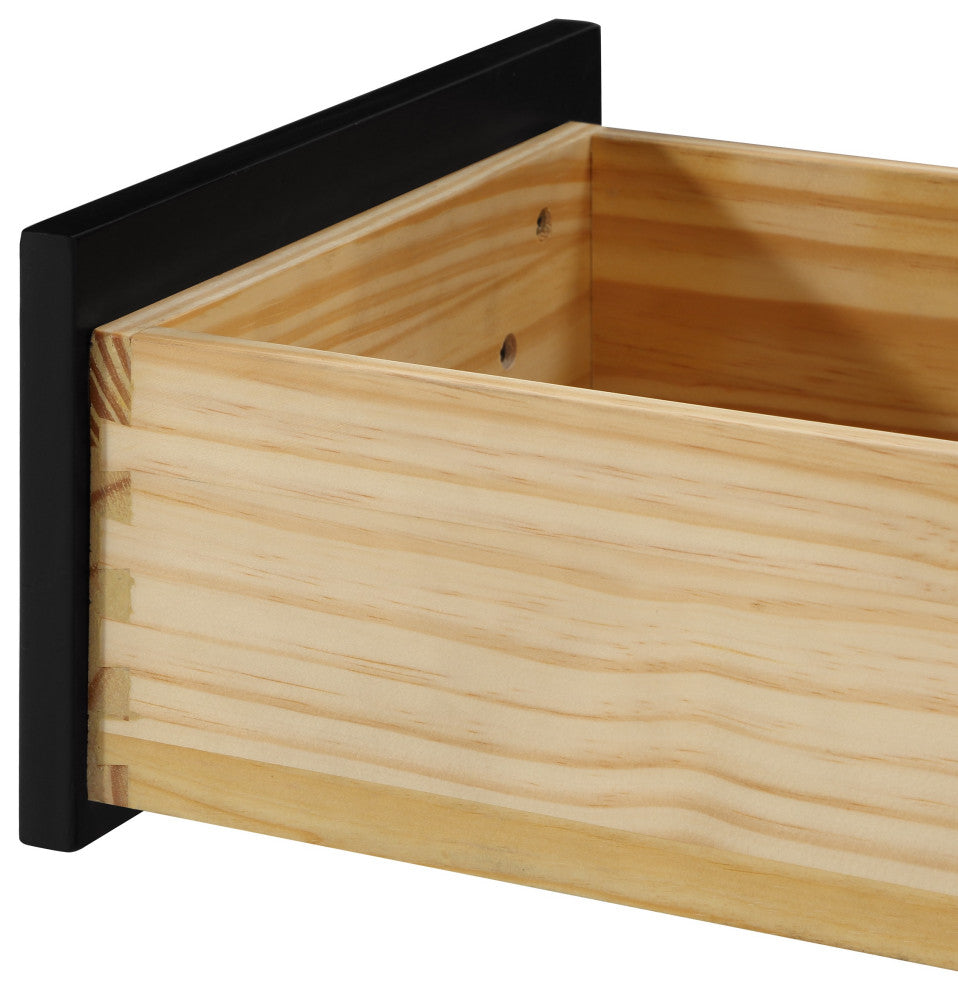 Gracie Bathroom Vanity, Midnight Black With White Quartz, 48"