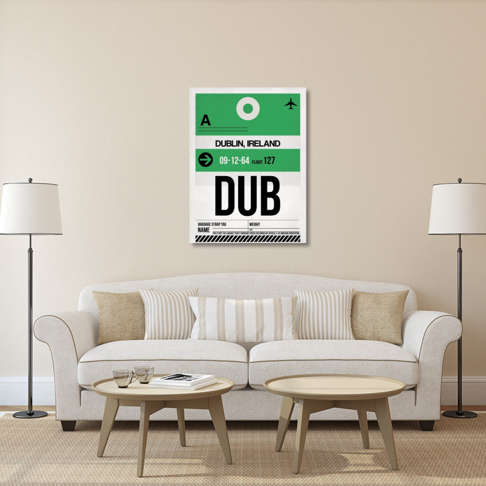 "DUB Dublin Luggage Tag 1" Fine Art Print