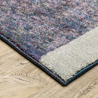 Sadie Angles Power-Loomed Area Rug, Blue/Purple, 2'3"x8'