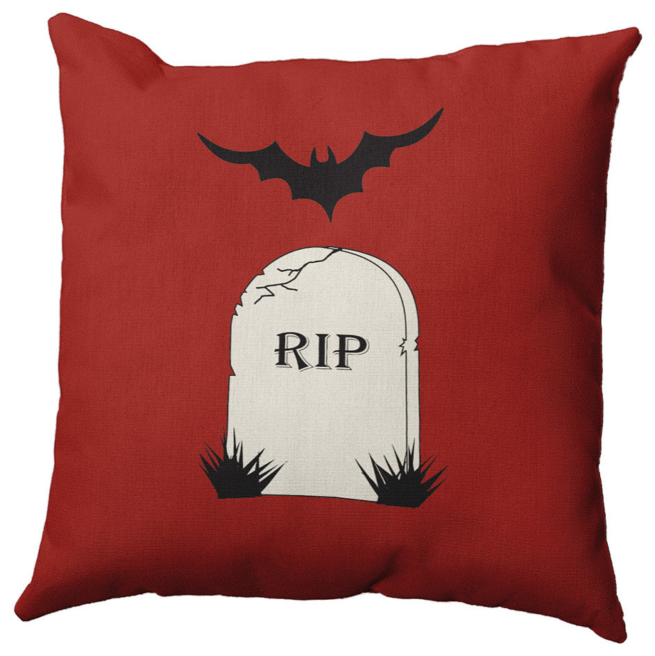 26"x26" RIP Decorative Throw Pillow, Maple Red