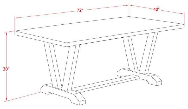 V727Fl716-9, 9-Piece Set, 8 Chairs and Table Solid Wood Frame