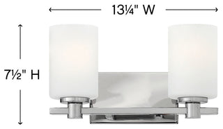 Hinkley Karlie Bathroom Vanity Light, Chrome, 2 Light