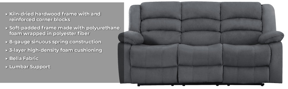Callan Contemporary Microfiber Recliner Loveseat Beige