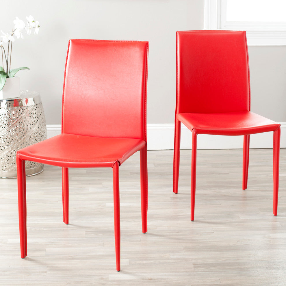 Safavieh Karna Dining Chairs, Set of 2, Red