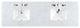 Bristol 72" Double Vanity Bright White, Whitewashed Walnut, Carrara Marble, Three-Hole
