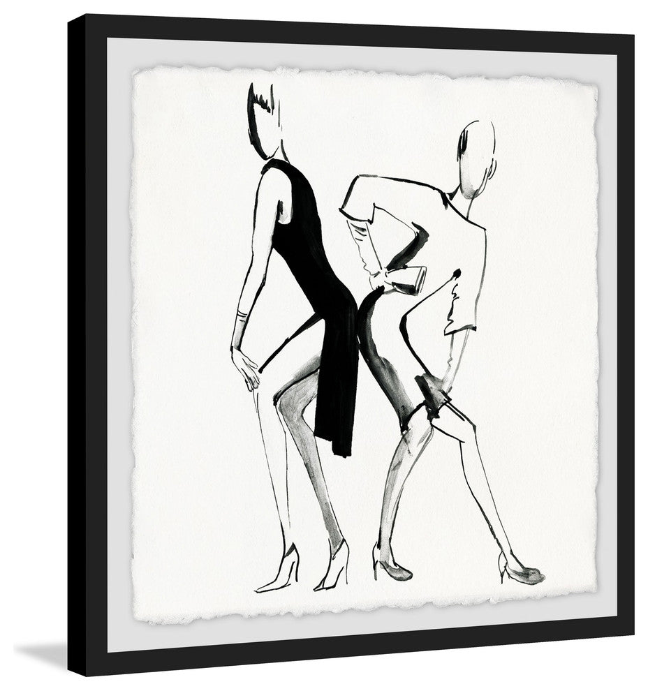 "Striking a Pose" Framed Painting Print, 24"x24"