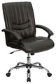 Brown Mid-Back Leather Chair
