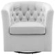 Prospect Tufted Performance Velvet Swivel Armchair - Light Gray