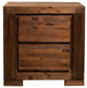 2 Drawer Wooden Nightstand In Brown