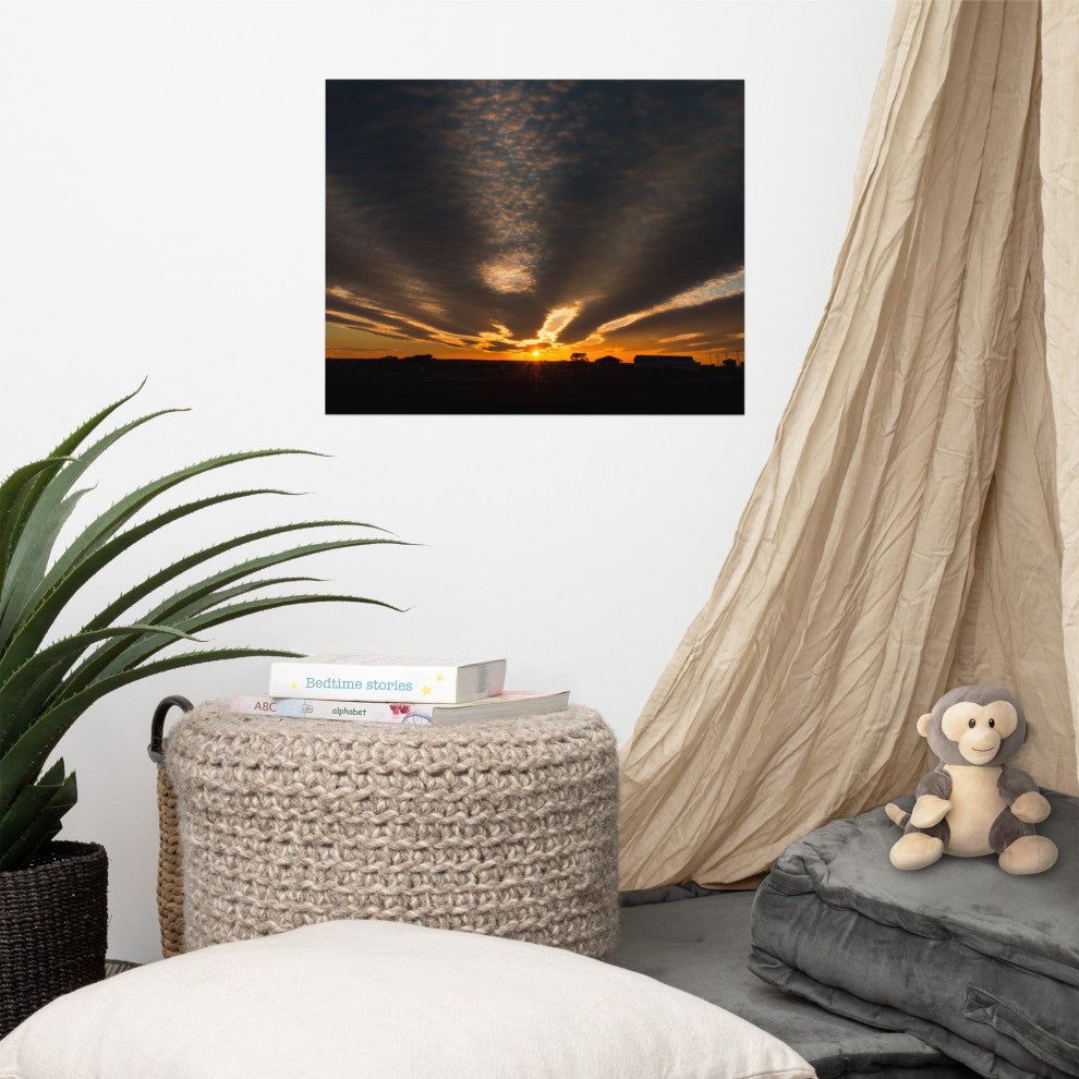 Sunset Indian River Inlet Landscape Photo Unframed Wall Art Print, 16" X 20"