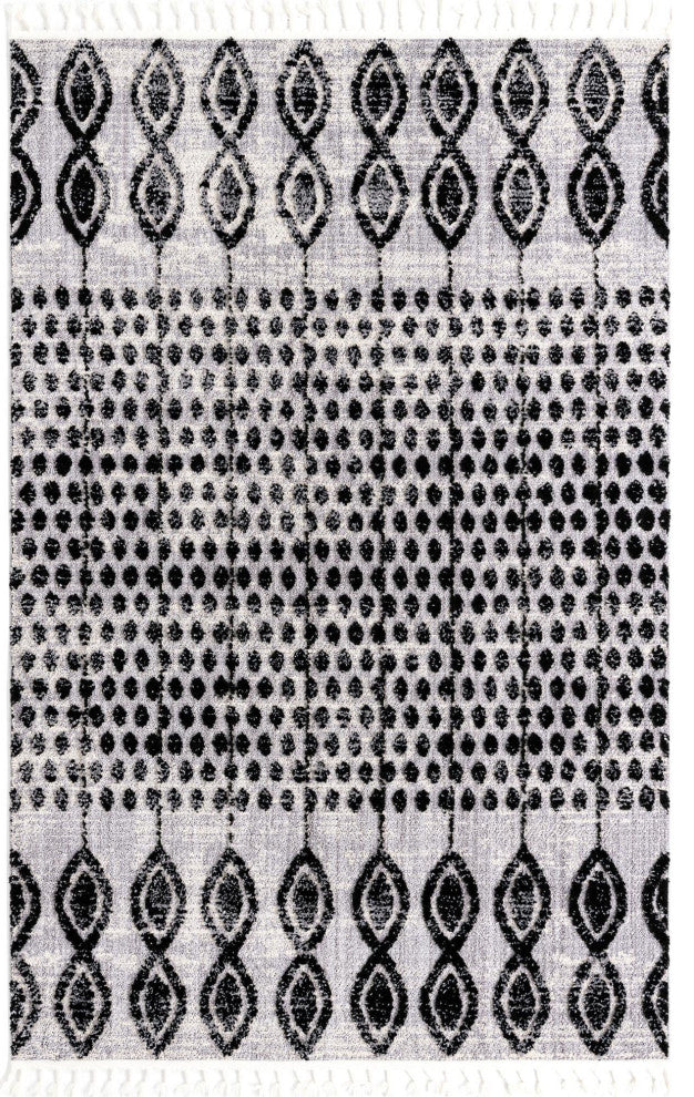 Unique Loom Cherokee Asheville Area Rug, Black, 6' 0 X 9' 0 Rectangular