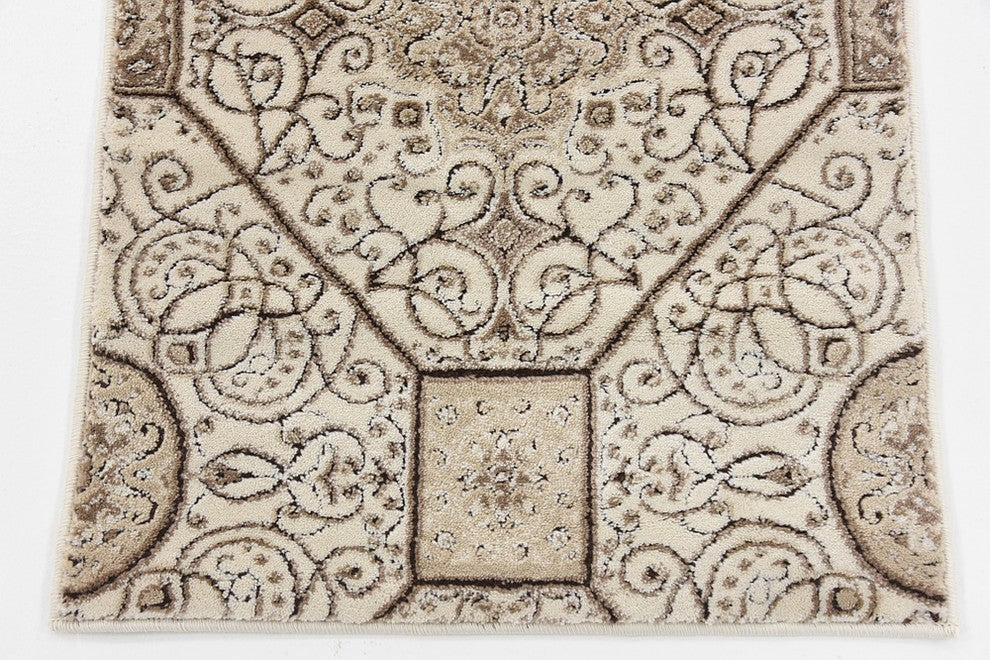 Unique Loom Cream Hamilton Rushmore 2' 0 x 3' 0 Area Rug