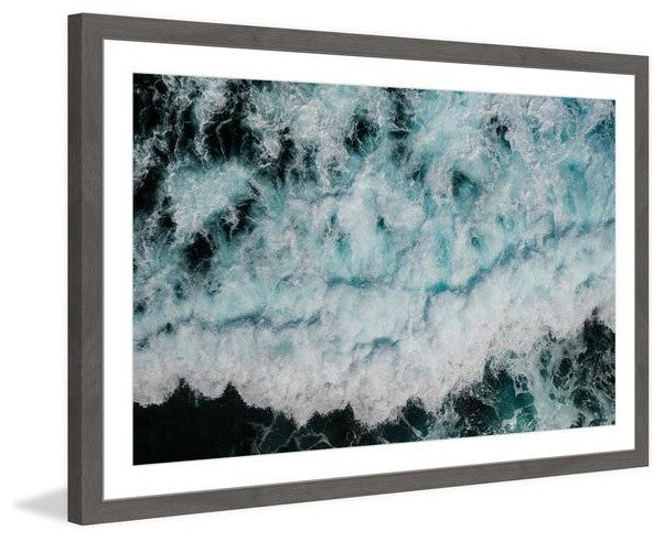 "White Expanse" Framed Painting Print, 36"x24"