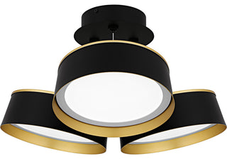 Quoizel BYS1719 Byrnes 19"W LED Semi-Flush Ceiling Fixture - Matte Black