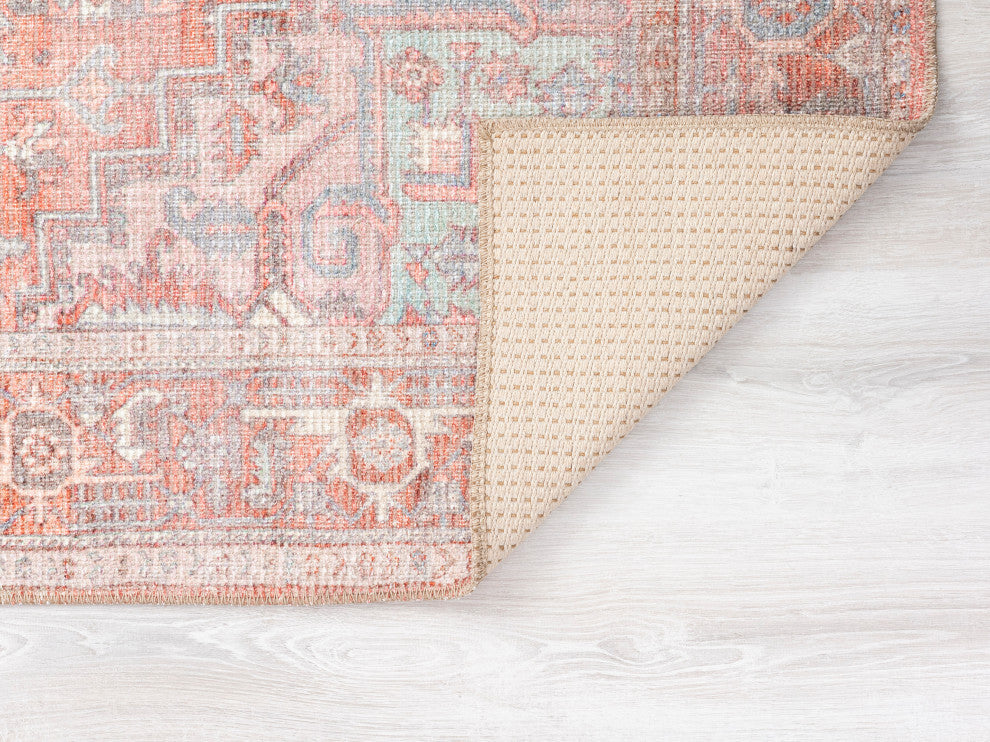 Vera Collection Coral 5' x 7'6" Rectangle Residential Indoor Area Rug