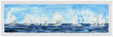 "Gone Sailing" Framed Painting Print, 45x15