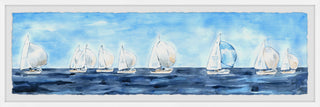 "Gone Sailing" Framed Painting Print, 45x15