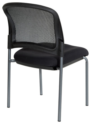 Titanium Black Visitors Chair With ProGrid Back and Straight Legs