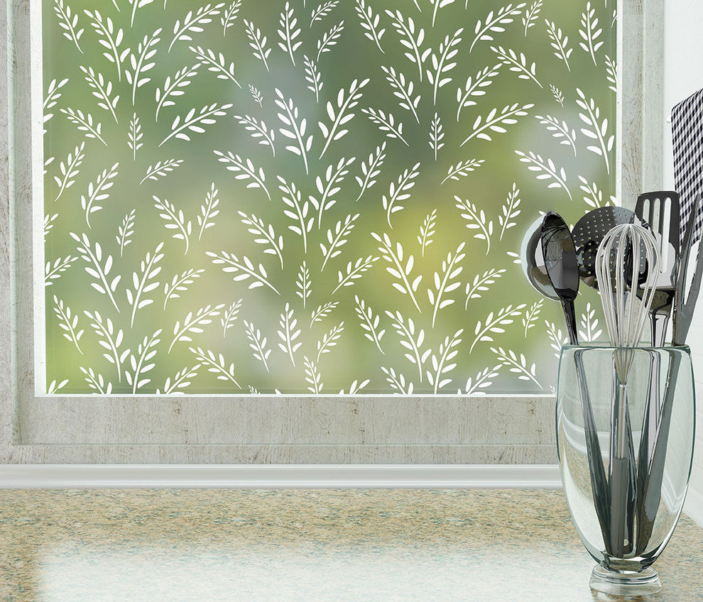 Wild Oats Privacy Window Film, Non-Adhesive, Standard 36"x48"
