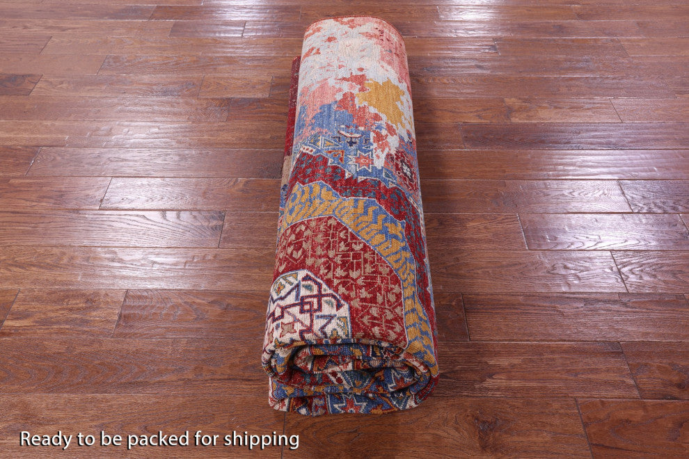 Modern Mamluk Hand-Knotted Wool Rug 8' 3" X 11' 5" - Q12410