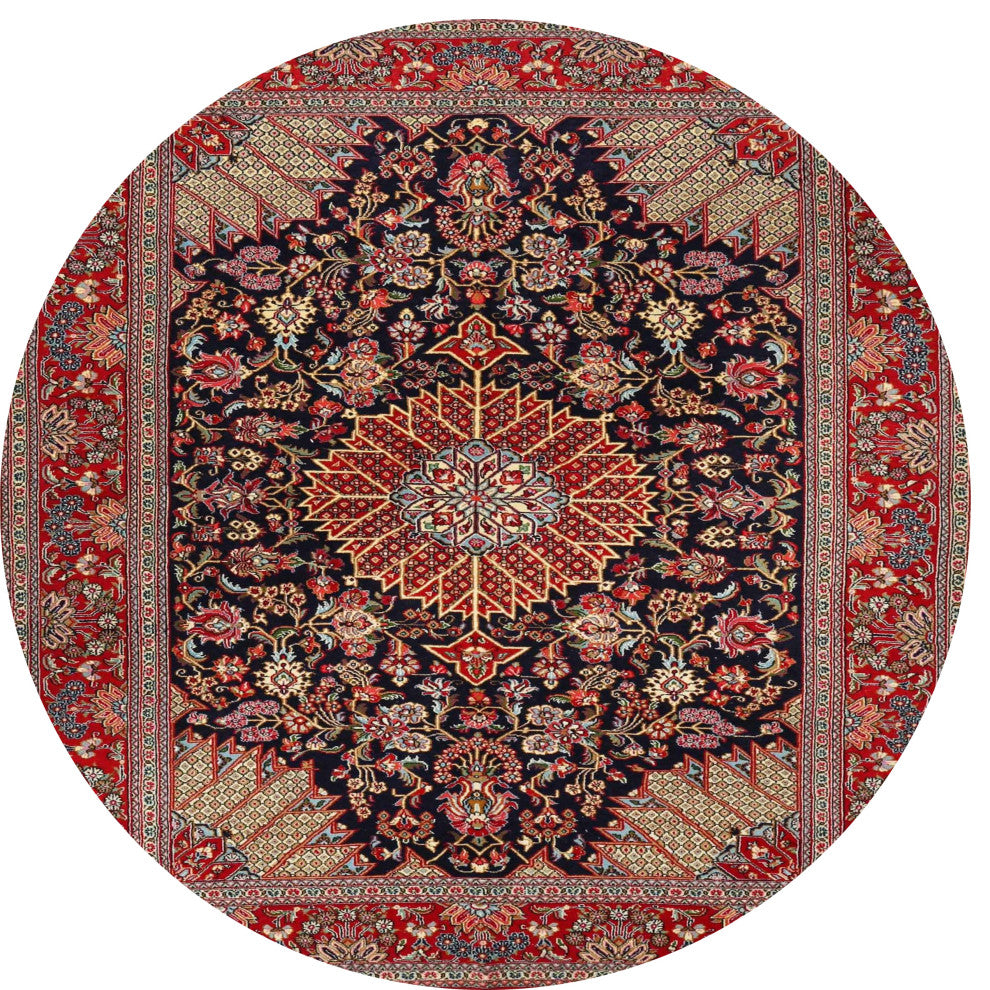 Ahgly Company Indoor Round Traditional Area Rugs, 4' Round