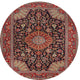 Ahgly Company Indoor Round Traditional Area Rugs, 4' Round