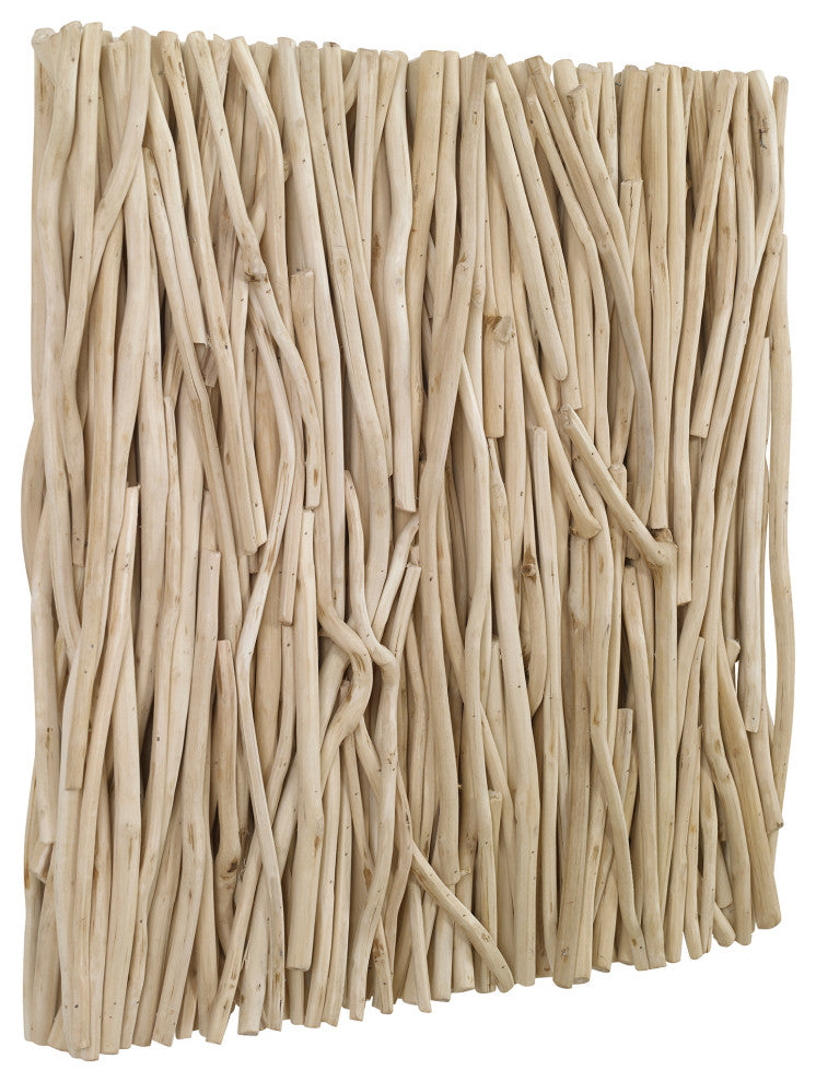 Uttermost 04352 Gathered Teak Square Bleached Wood Wall Decor