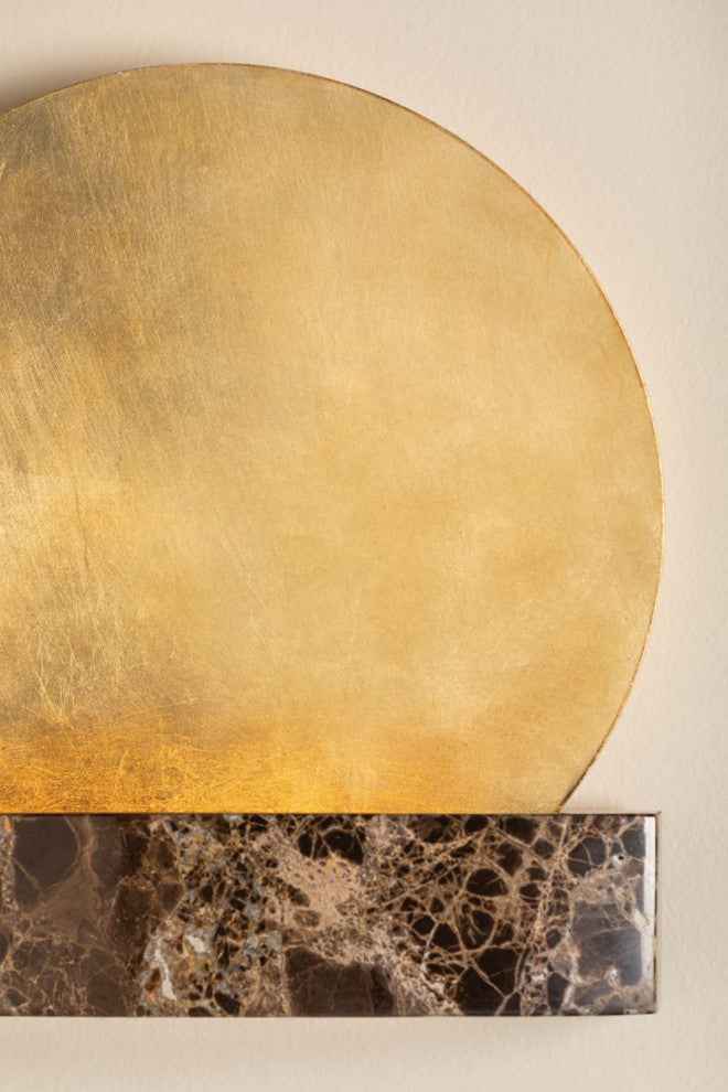 Rune Wall Sconce, Vintage Gold Leaf