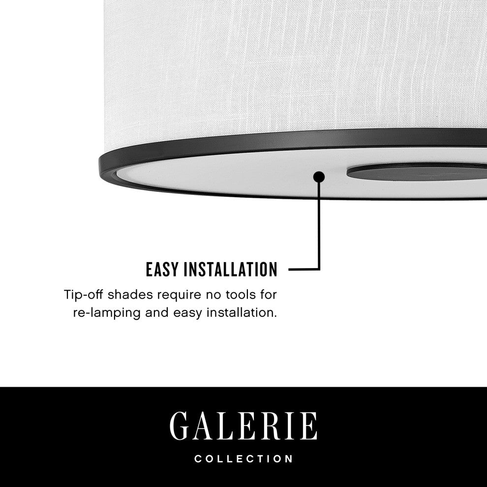 Hinkley Halo Large Flush Mount, Brushed Nickel