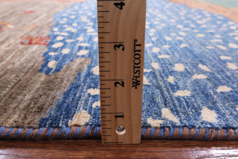 5' 9" X 8' 1" Persian Gabbeh Tribal Hand-Knotted Rug Q5288