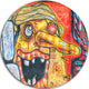 Funny Street Art, Graffiti Large Disc Metal Wall Art, 11"
