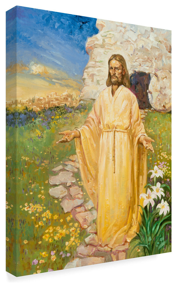 Hal Frenck 'Jesus Has Risen' Canvas Art, 32"x24"